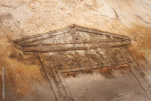Drawing of a remnant of an ancient ruin