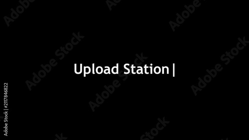 upload station Text Logo on Black Background – Modern Minimal Typography Design