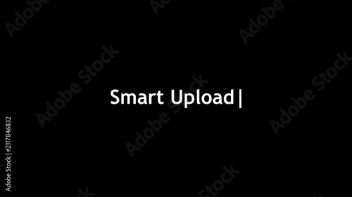 Smart Upload Text Logo on Black Background – Modern Minimal Typography Design