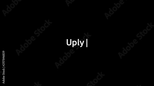 Uply Text Logo on Black Background – Modern Minimal Typography Design