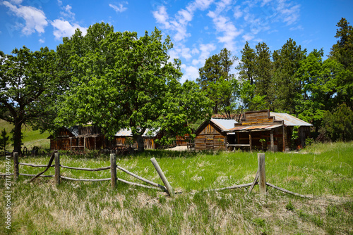 Old mining cabins