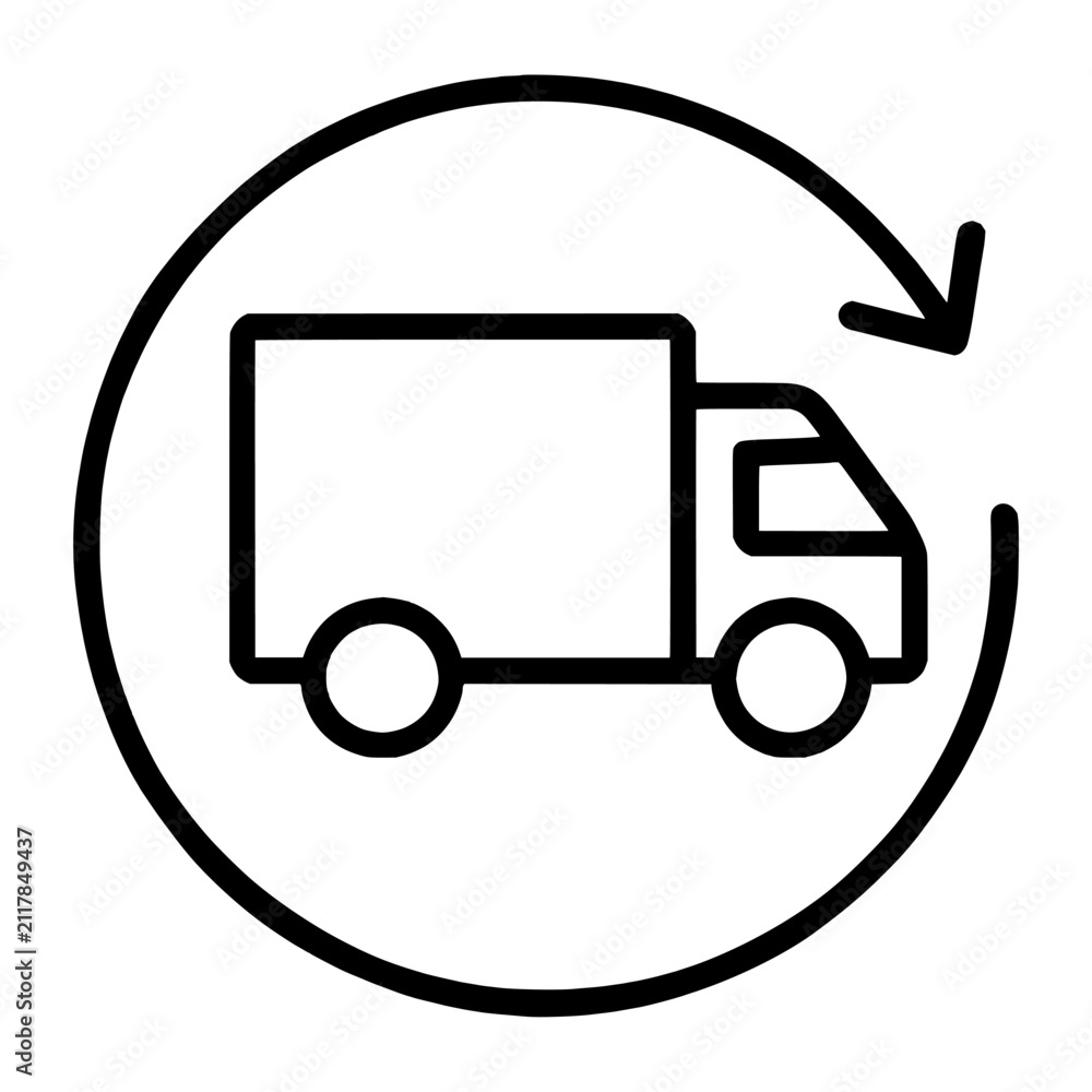 Fototapeta premium Continuous Delivery Line Icon