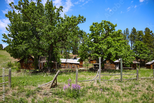 Old mining cabins
