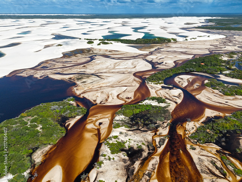 Lençóis Maranhenses – color contrast between the dunes and lagoons in Lençóis Maranhenses National Park