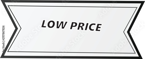 Minimalist Geometric Banner Featuring Low Price Text Label for Promotional Sales and Marketing Campaigns