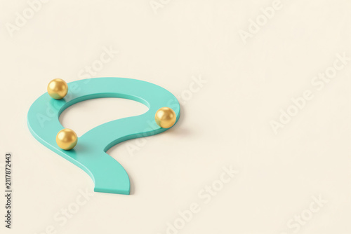 Turquoise Pathway with Three Golden Nodes