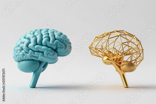 Biological Blue Brain Model and Artificial Gold Geometric Brain Structure
