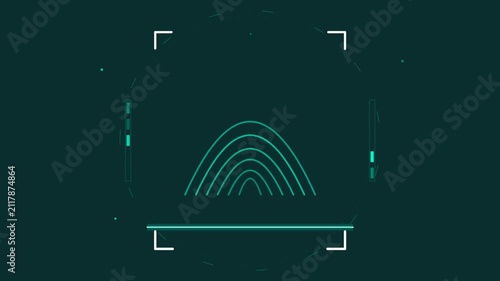 Digital fingerprint identification scanning interface with light beam