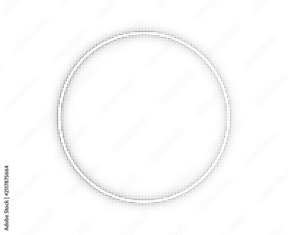 Naklejka premium Abstract halftone circle frame design element
