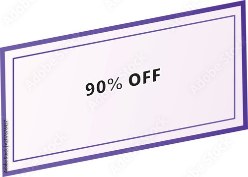 Exclusive 90% Off Sale Graphic Eye-Catching Discount Sticker for Retail Promotions and Online Shopping Campaigns