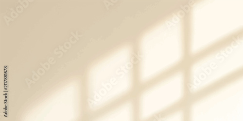Window grid shadow overlay on warm beige wall with sunlight abstract background aesthetic geometry daylight interior backdrop composition photography contrast creative minimalist