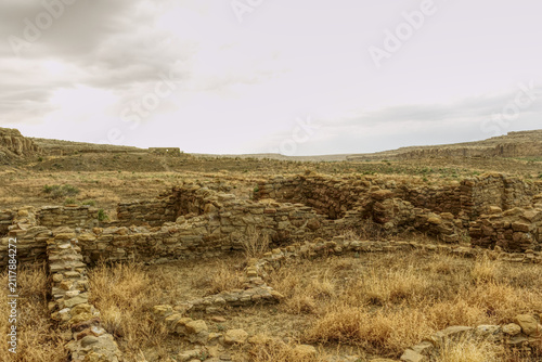 Фотография Chaco Canyon space for copy desert mysteries Puebloan archetecture