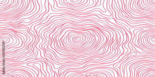 Konstfotografi Pink Topographic Pattern: A mesmerizing abstract background featuring concentric pink lines that mimic topographic map contours, creating a sense of depth and organic flow