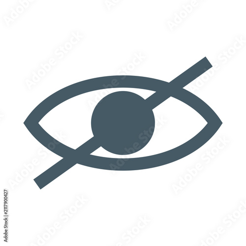 Quadro su tela Viewer Discretion Advised Eye Icon