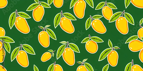 seamless pattern with yellow flowers