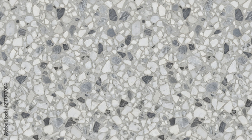 Grey terrazzo stone pattern texture