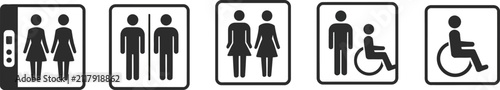 Elevator and building access signage icons vector illustration.
