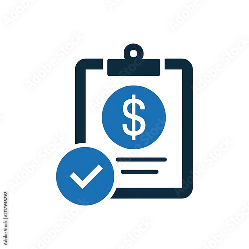 Clipboard icon with dollar sign and checkmark