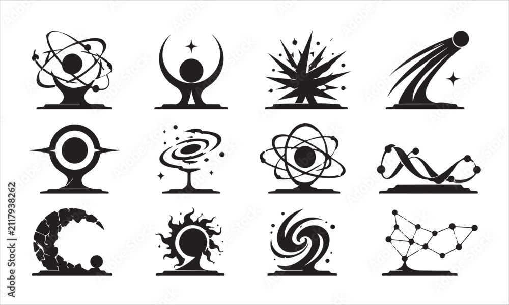 Fototapeta premium Abstract Cosmic Symbol Collection