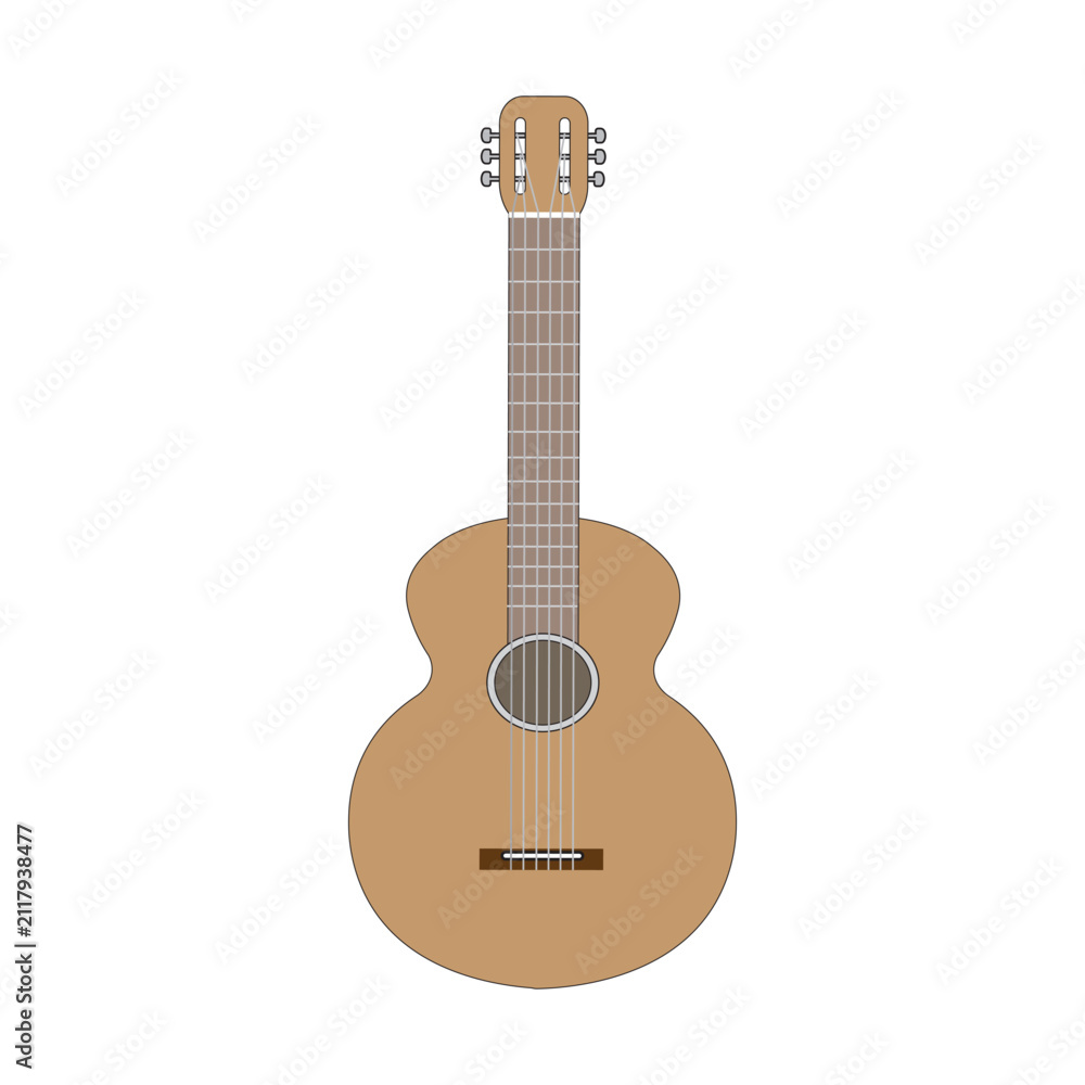 Naklejka premium guitar icon logo vector design template