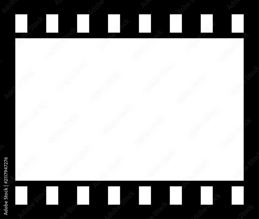 Obraz premium Grunge film strips collection. Old retro cinema movie strip video recording on transparent background
