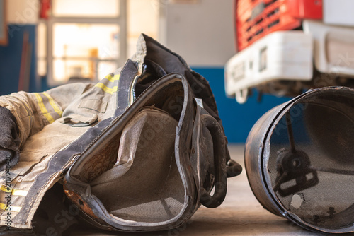 Принти на полотні Damaged fire equipment  after a major fire