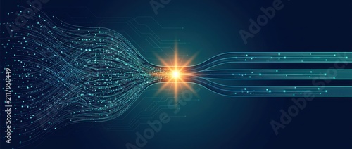 Transaction Surge Stabilization with Balanced Parallel Data Streams on Dark Technology Background with Copy Space