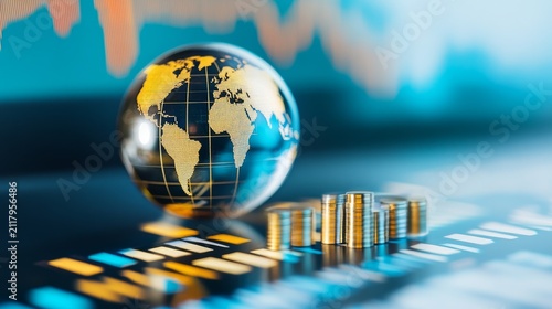 Global Market Trends Financial Analytics Economic Development Detailed Statistical Chart, economic trends analysis, macroeconomic market data, business growth visualization