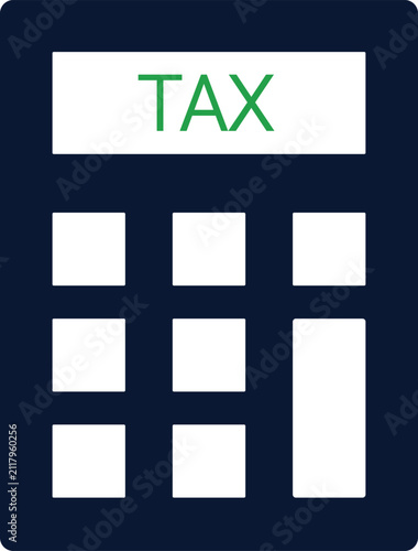 Tax Calculator Line Icon, Outline Vector Icon
