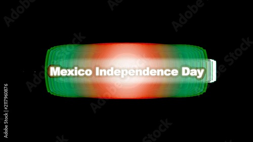 Mexico Independence Day banner with national flag colors and a celebratory glow