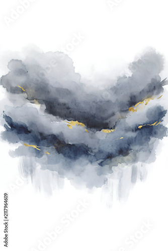 Dark abstract cloud and lightning design