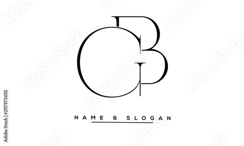 GB, BG Abstract Letters Logo Monogram
