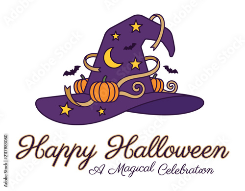 Purple witch hat for halloween party