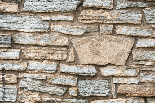 Sandstone Blocks in Wall
