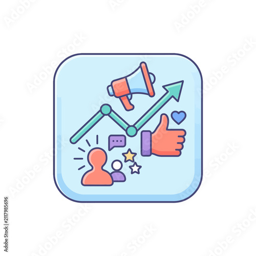 Digital Marketing Growth Icon