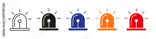 Fotografie Emergency siren icon set