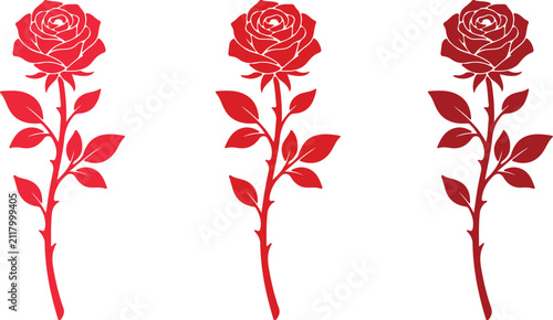 Minimal Rose Flower SVG Vector Isolated on White