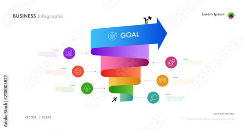Funnel infographic 6 level 3d isometric for strategy, start up project, presentation, business plan vector