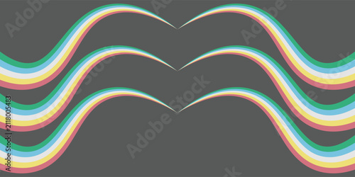 Disability pride flag. Color stripes representing a form of impairment