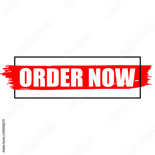 Order Now Brush Stroke Banner Stock Illustration