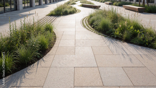 Sustainable Pedestrian Plaza and Urban Rain Garden Infrastructure