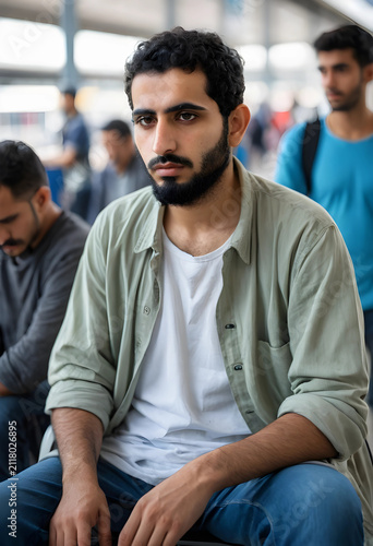 Young middle eastern man wi...