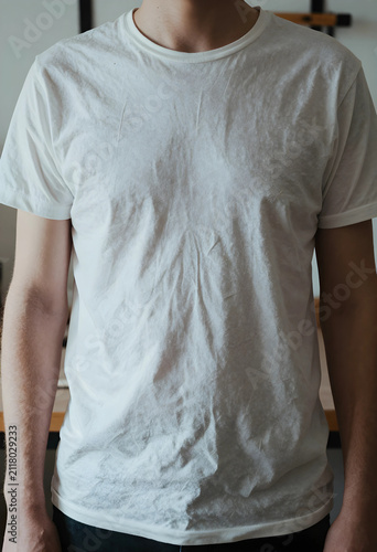 Unrecognizable man wearing ...