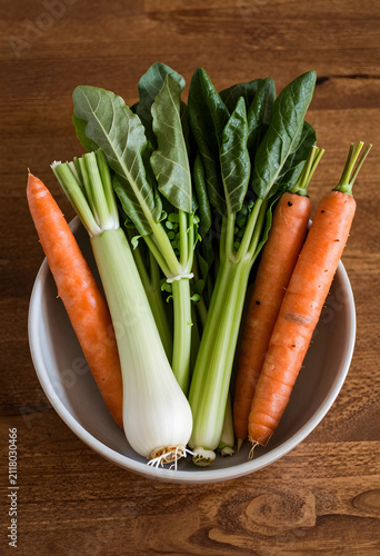 Fresh organic carrots and l...