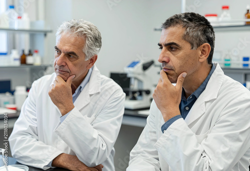 Two male scientists in lab ...