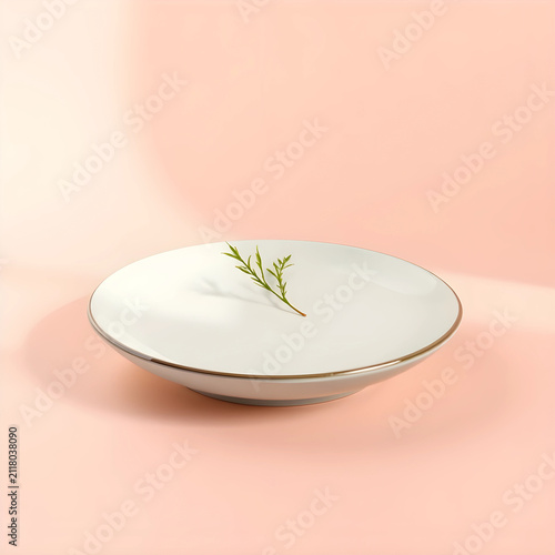 Minimalist white ceramic pl...