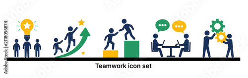 Teamwork icon set.