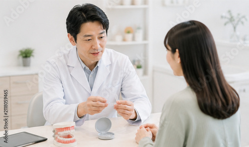 ホワイトニング,歯,インプラント,審美歯科,歯科,歯医者,歯科医院,デンタルクリニック,セラミック,ラミネートベニア,ジルコニア,白い歯,口元,笑顔,歯科医師,歯科衛生士,患者,カウンセリング,診察,治療,クリーニング,PMTC,歯石除去,口腔ケア,デンタルケア,虫歯,歯周病,欠損歯,人工歯,オーラルケア,予防歯科,定期検診,日本人女性,日本人男性,医療,ヘルスケア,美容,健康,清潔感,診療室,ユ