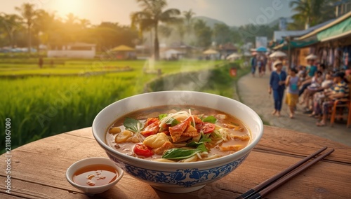 Chau Doc crab noodle soup, An Giang, Vietnam - September 1, 2025.