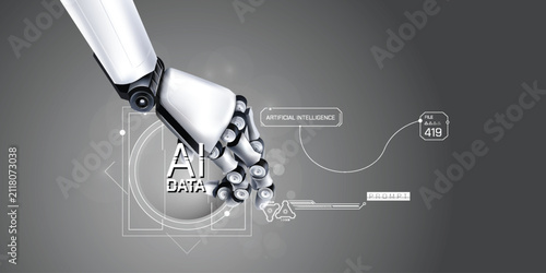 Obraz na płótnie From automation to intelligence, the development of artificial intelligence